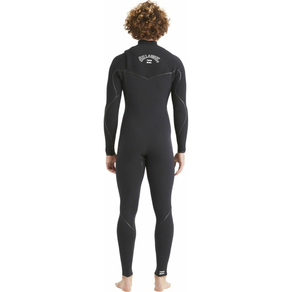 2024 Billabong Heren Furnace 4/3mm Borst Ritssluiting Wetsuit ABYW100187 - Black